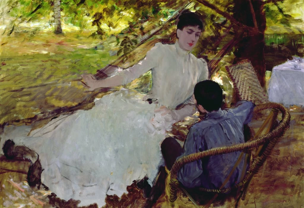 Giuseppe De Nittis - 125, Sull'amaca, 1884, Pinacoteca Giuseppe de Nittis, Barletta